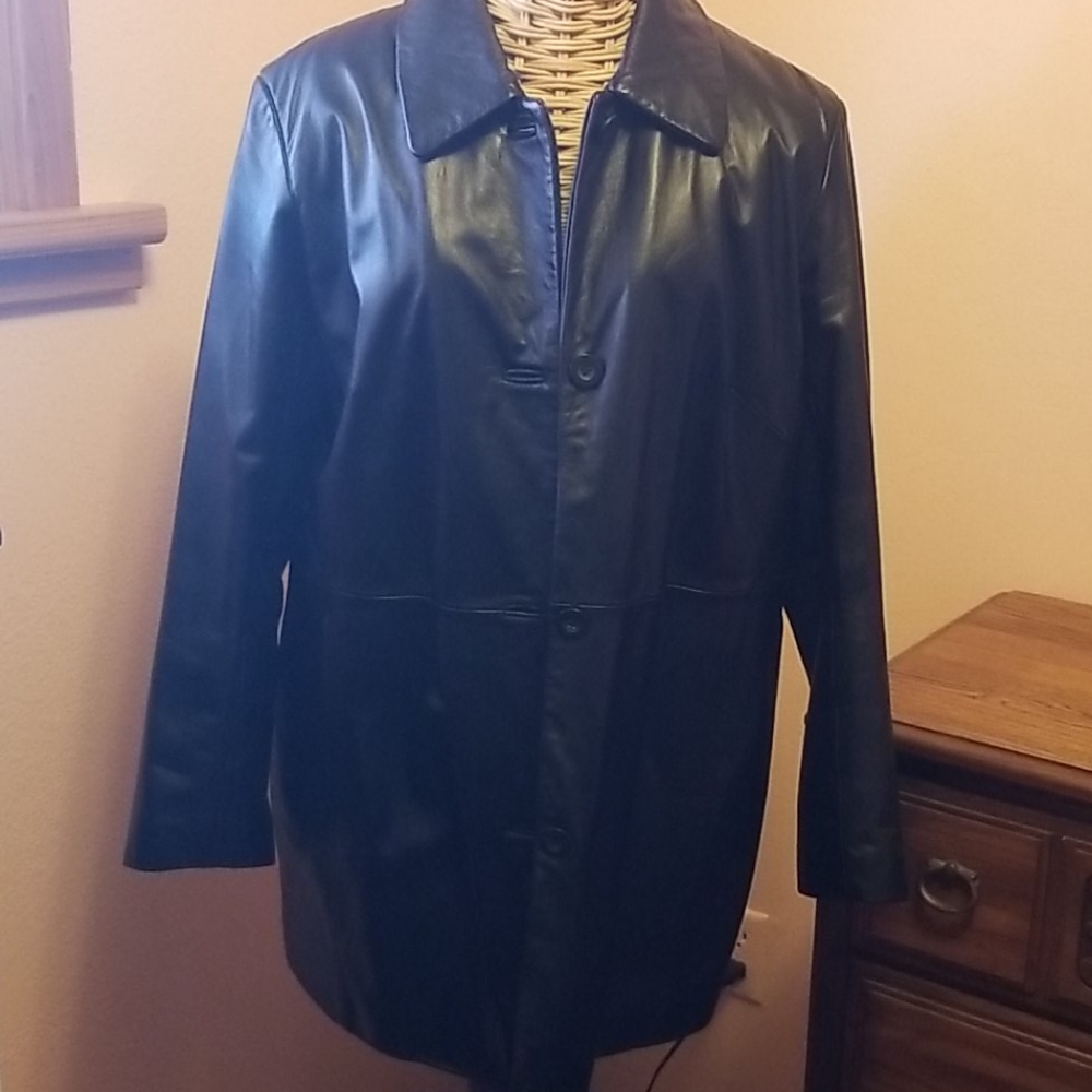 Leather coat